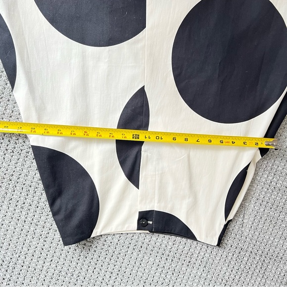 Zara Black and White Bold Dot Midi Skirt - Picture 7 of 9